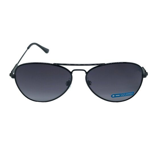 Dot Dash Mens Sunglasses Aerogizmo Aviator Brow Bar Frame Black OS - Picture 2 of 4